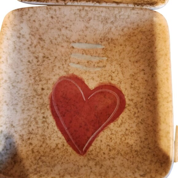 Pfaltzgraff Holiday Spice Square Tapas Plates Snack 4-1/8" set of 4 - Picture 3 of 5